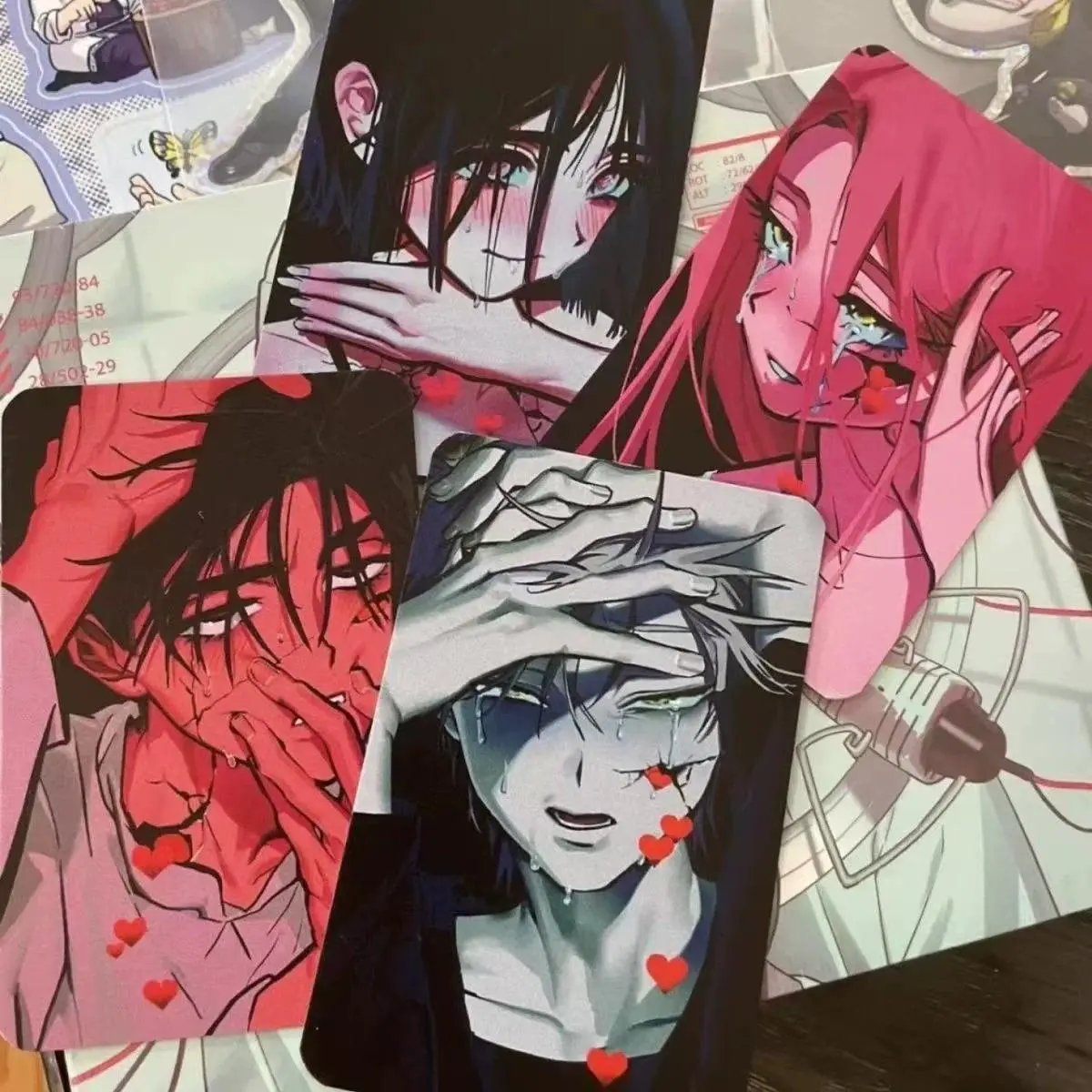 4PCS 85*55mm Alien Stage Manhwa Lomo Small Cards Set - Mizi Sua Ivan Till HD Photo Collectible Gift for BL Anime Fans, 85*55 Mm