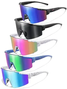 Unisex Sporty Mirror Lens Sunglasses, Outdoor Sports Eyewear for Cycling, Running, Fishing, Driving, Fashion Accessories for Outdoor Activities