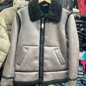 Grey Platini Marlboro jacket with thick sherpa