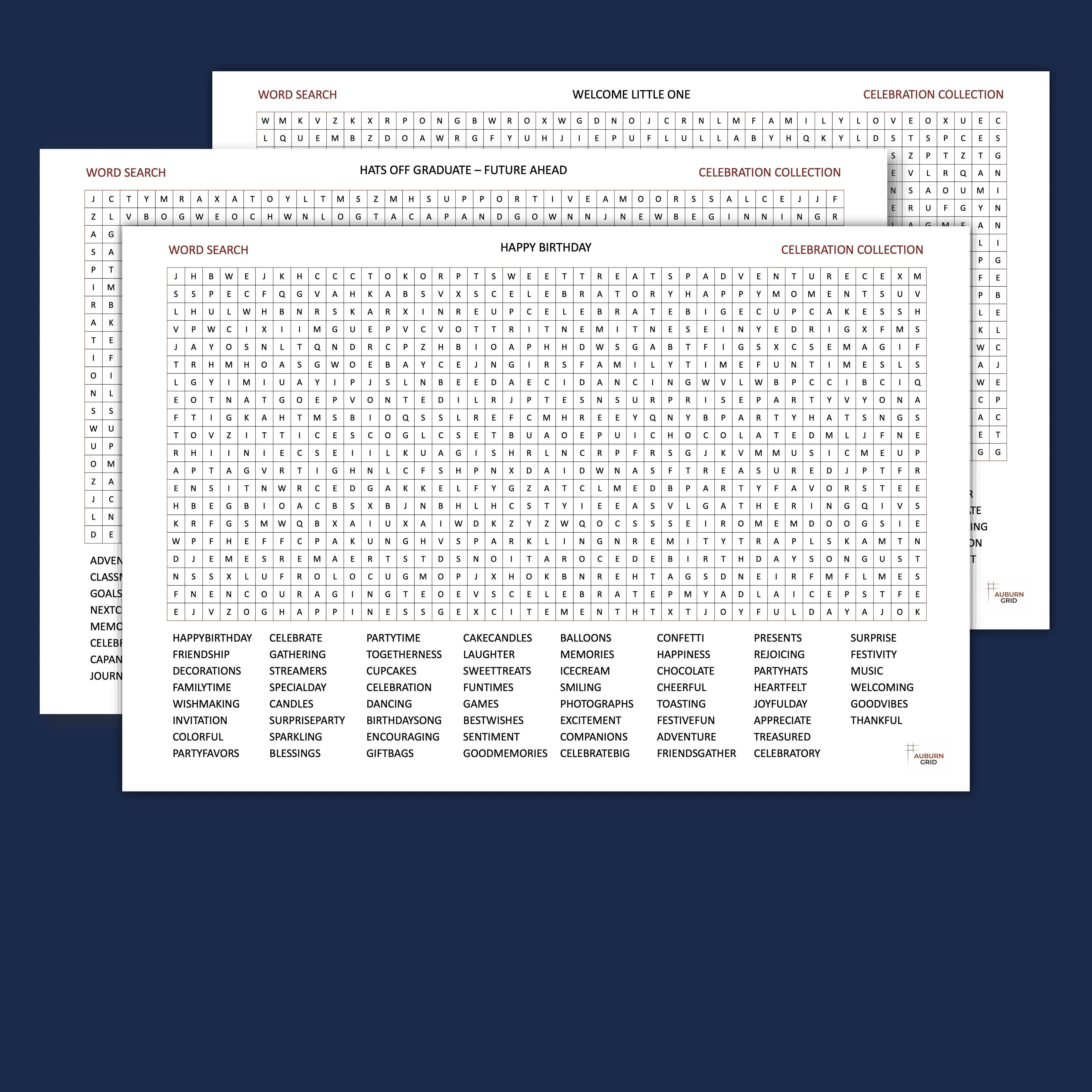 Celebration Giant Word Search Posters