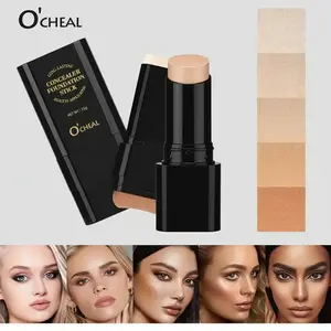 Waterproof Long-Lasting Concealer Foundation Stick, Lightweight Natural Finish Makeup Base, Perfect for Daily Use & Special Occasions, Cosmetic