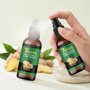Ginger Nail Care Spray Set (30ML*2), Plant-Based Formula, Gentle Cleaning, Control Odor, Soft Thick Nails Maintenance, Strengthen Surface, Glossy Finish