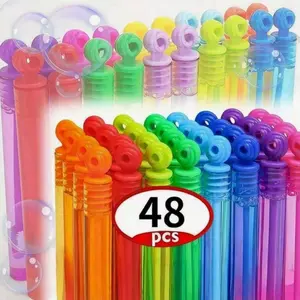 Mini Test Tube Stick Bubble Water Blowing Toy Bath Bomb Gift Set, 12/24/48 Pieces, Perfect for Holidays and Events, Empty Bottle Included