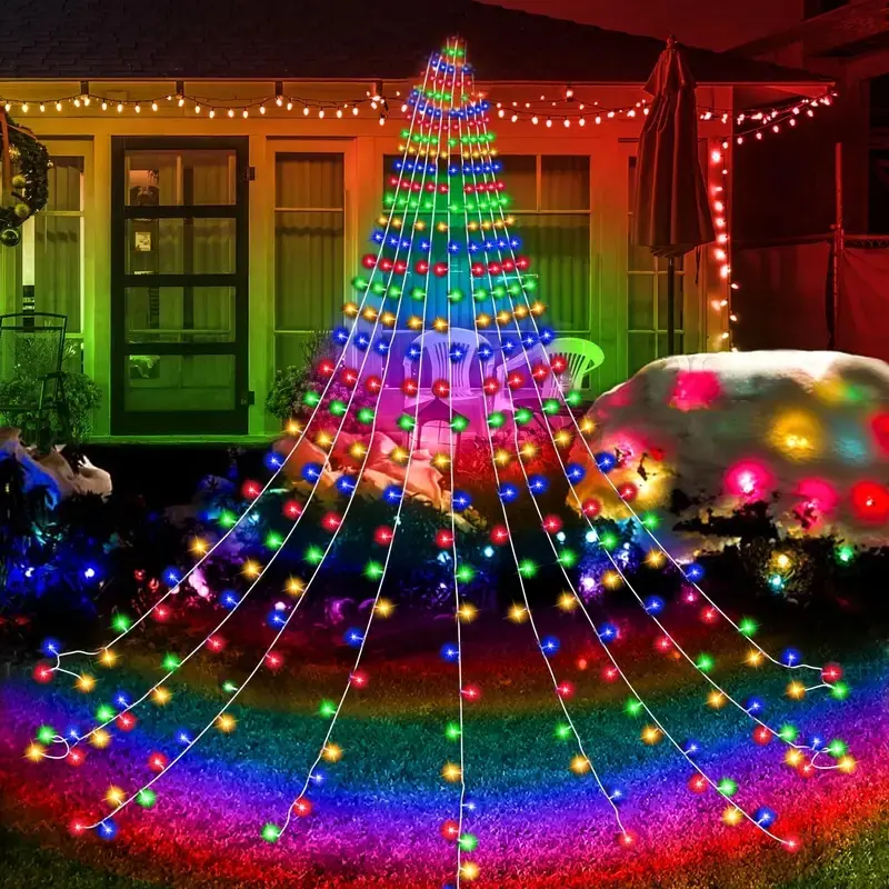 LED Waterfall Fairy Lights with 8 Lighting Modes, USB Powered Indoor String Lights for Café Decor, Party Decoration, Christmas Trees, Camping Parties & Home Bedrooms, Party Light, Home Decor Ornament