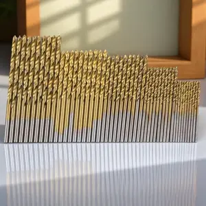 Drill Bit Set, High Hardness Coated Steel Micro Drill Bit Set, Precision Drilling Tool, Metal Woodworking Electric Hand Drill Accessories, Spiral Drill Bit, Core Drill Bits