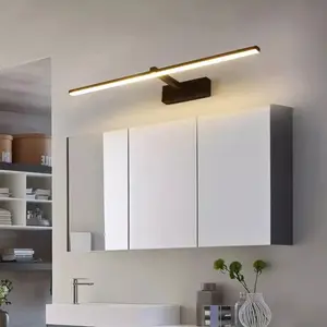 Modern LED mirror headlights, aluminum black/white 40cm neutral light wall lights, strong wiring perforated installation wall lights for luxurious home decoration, suitable for living rooms, bathroom mirrors, bathrooms, corridor mural lights decoration