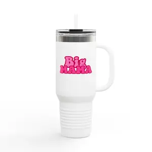 Big Mama Insulated Travel Mug - 40oz, Personalized Drinkware, Gift for Moms, Funny Coffee Mug, Summer Road Trip, Family Gatherings Tumbler