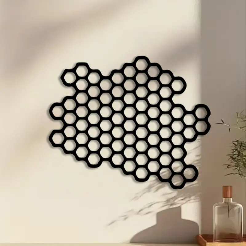 1pc Honeycomb Metal Wall Art, Honeycomb Statue Mural, Perfect for Living Room Wall, Bedroom Wall Decor, Mother's Day Decor, Ideal Gift for Moms, Durable Metal