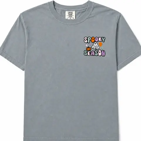 Spooky Season Embroidered Comfort Colors Tee