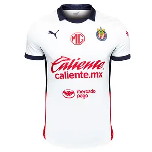 PUMA Mens Chivas Away Promo Collared Short Sleeve Jersey Casual - White