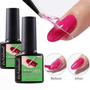 2pcs Nail Polish Liquid Peel off Latex, Anti-Freezing Cuticle Nail Skin Protector, Odor-Free Nail Polish, Nail Art Latex, Nail Care, Nail Art Tools
