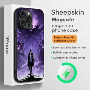 Solo Leveling Cool Magsafe Phone Cases for IPhone 17 Promax 16 15 14 13 12 Pro Max Plus Air High-end Luxury Magnetic Sheepskin PC+PU Cover