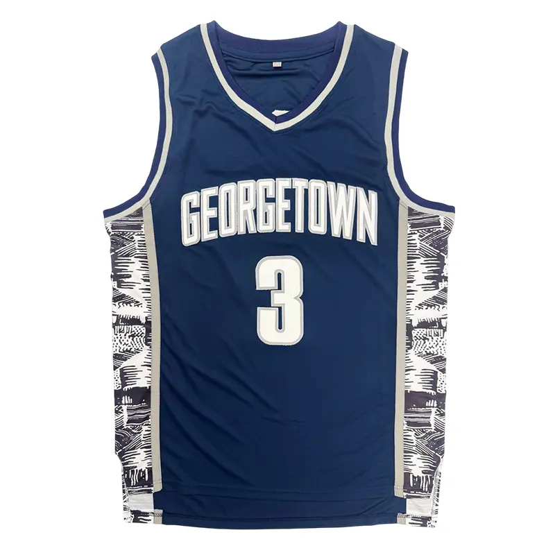 Men's 2025 HOYAS GEORGETOWN 3 IVERSON basketball jersey Sewing embroidery Retro basketball uniform big size Sleeveless training suit Mesh breathable Outdoor sportswear basketball jerseys for men Dark Blue Grey Cheap High Quality Accept mixed wholesale