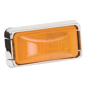 Wesbar 203294 2.5 x 1.25 in. Side Marker Light Kit with Chrome Housing - Amber