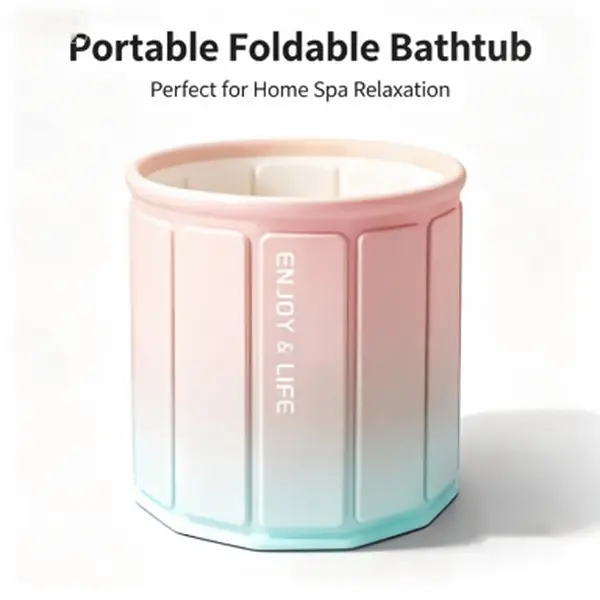6-Layer Insulated Portable Bathtub for Adults - Compact Outdoor Spa Bath, Space-Saving Foldable Soaking Tub for Hot SPA & Ice Bath