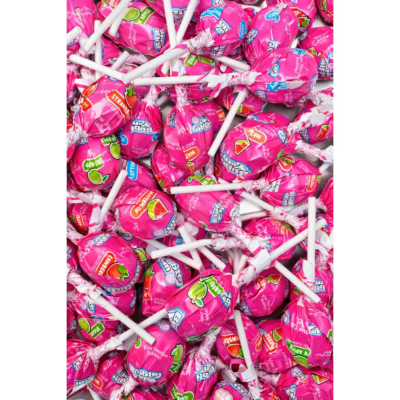 Bubble Yum Bubble Gum Filled Lollipops Bulk 3.6 lbs