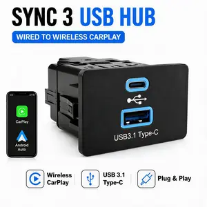 Ford SYNC 3 Upgrade | Wireless CarPlay & Android Auto USB Hub |Turn Your Ford Into Smart Car  SYNC 3 Wireless CarPlay Upgrade Kit|Ford upgrade hack|Ford CarPlay mod|F150 interior upgrade