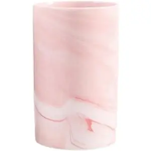 Marble ceramic mug, creative toothbrush holder, simple drinking cup. (Pink)
