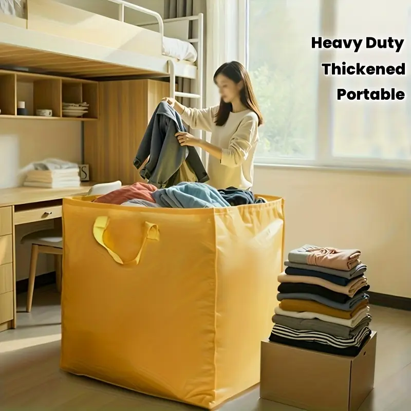 Extra-large capacity moving bag, with reinforced handles, heavy-duty waterproof, Multi purpose storage Collapsible Storage Organizer bag, portable design, ideal for students and professionals, multiple sizes, Dorm storage, Storage Bags