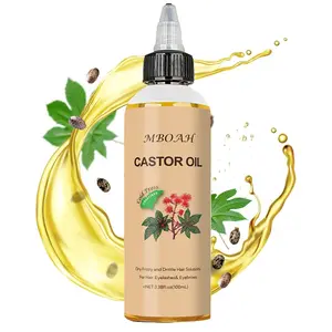 Organic castor oil, Moisturizing hair oil, cold pressed, unrefined, suitable for hair care oil, anti frizz and nourishes split hair, moisturizes and restores hair vitality, making hair thicker, ideal for daily hair care in winter
