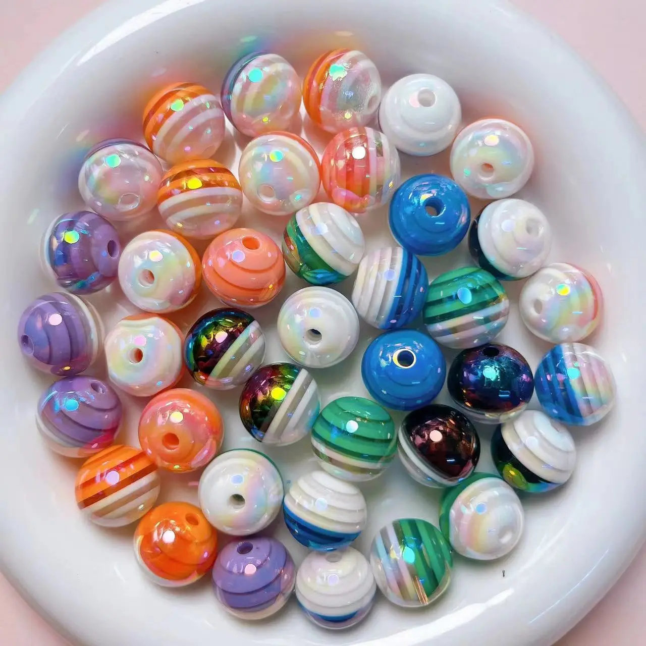 AJ0026 rainbow ball beads AJ0026 rainbow ball beads