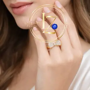 COD1008  Elegant Bow Ring Design Gold Toned Bow Shaped Accessory Handmade Jewelry Sophisticated Look Subtle Stylish