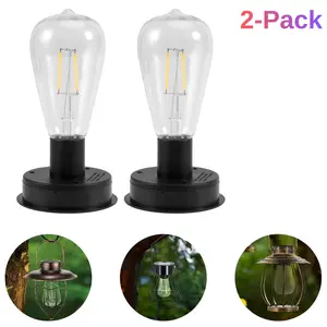 2-Pack Solar Light Replacement Top with Bulb, Waterproof, Two Sizes Available, Solar Hanging Lantern Accessories, Suitable for Patio, Garden and Outdoor