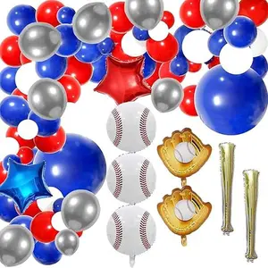 145Pcs Baseball Party Decorations Balloons, Baseball Balloon Garland Kit, for Sport Party Birthday Decorations