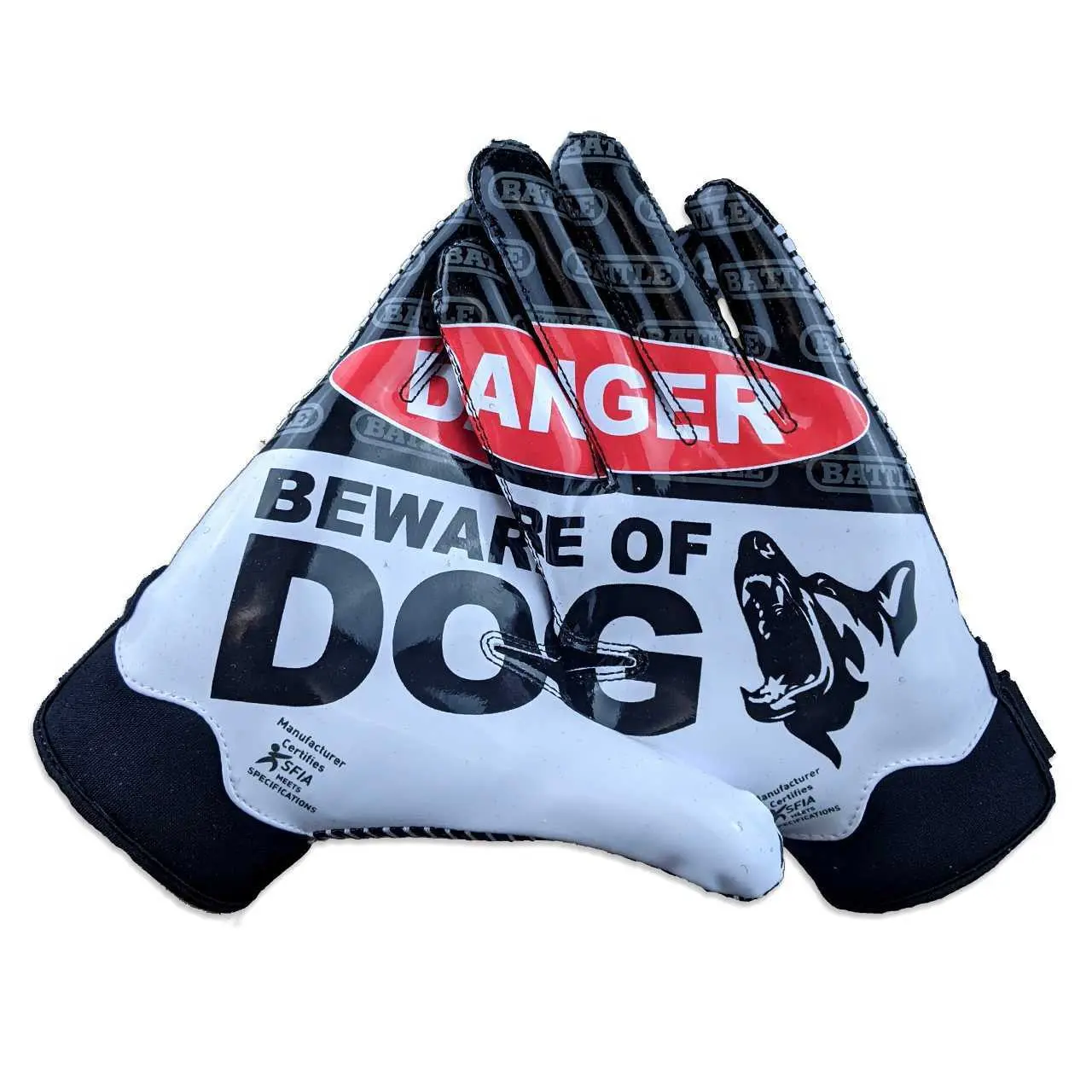 Beware of Dog Doom 1.0 Football Gloves, Receiver Gloves for Ball Control for American Football Sports & Outdoor Activities