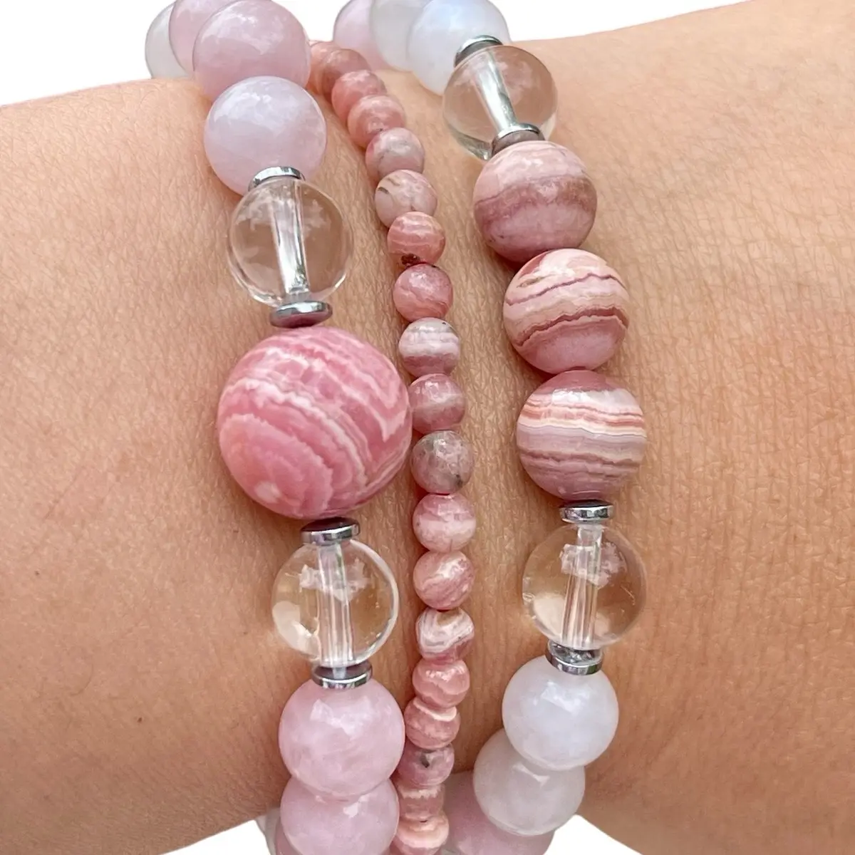 Rhodochrosite Bracelet for Self Worth and Self Love - Encourages Positive Outlook