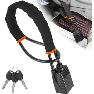 2026 Upgraded Steering Wheel Lock, Seatbelt Lock, Universal Anti-Theft Device, Car Lock, Anti-Theft Device with 3 Keys (Black),cars accessories,car stuff