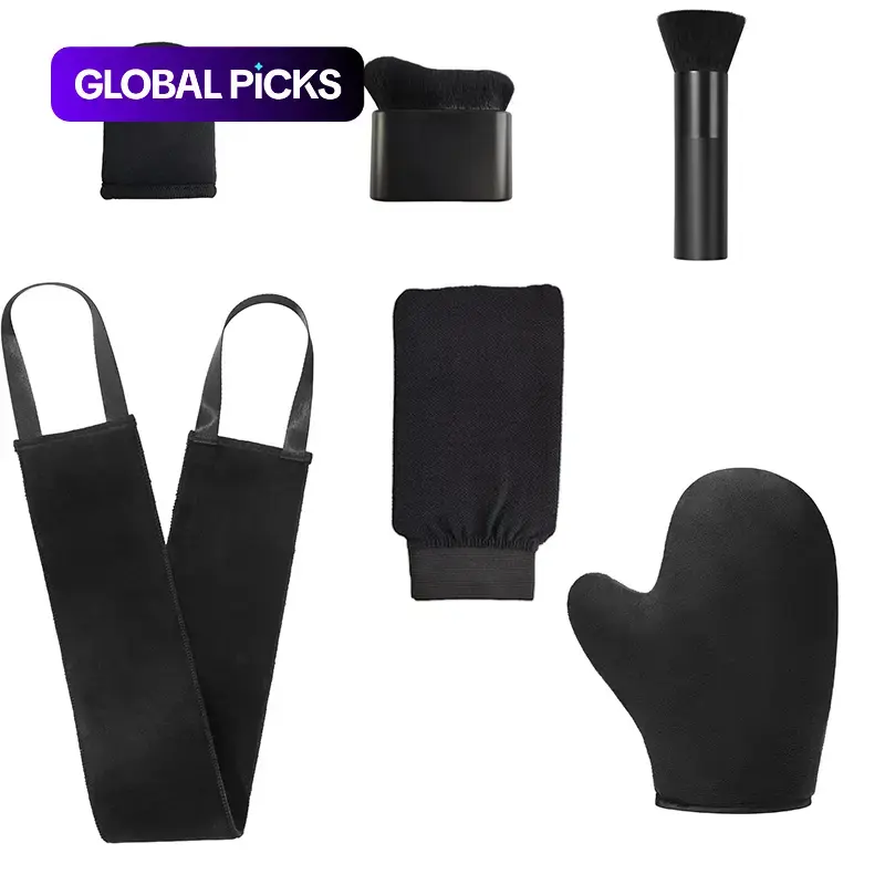Self-Tanning Application Glove Kit, 6 Counts/set Back Applicator, Tanning Face Brush, Blending Brush & Exfoliating Glove, Bathing Accessories Body Care Tool, Personal Care #GLOBAL PICKS