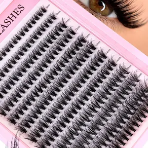 240pcs Reusable Cluster Lashes Kit, 12 Rows 40D DIY Lash Clusters, Mixed Lengths 9–16mm (0.35–0.63in), 3D Volume Wispy False Eyelashes , Soft Natural Look & Easy Application, Create Voluminous Natural Y2K Butterfly Makeup Effect, Easy DIY Lashes At Home