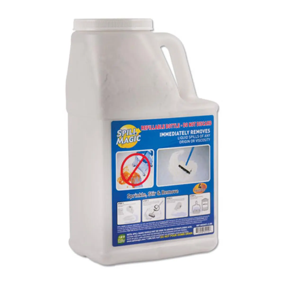 Acme United FAO High-Absorption Spill Powder Sorbents - 3 lbs Lightweight Cleaning Agent for Particulates, Liquid, Essential Home Cleaning Products