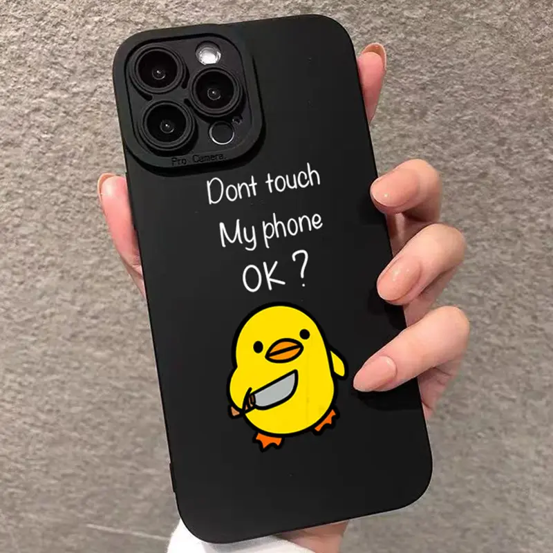 Minimalist Cartoon Print Silicone TPU Cellphone Cover, Full-Protection Protector Phone Accessory for iPhone 11, X, XS, XS Max, 12-13 Mini, 12-17, 16E, Ideal Holiday Gift for Friends