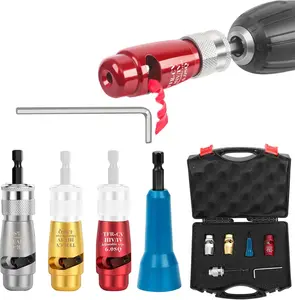 Wire Stripping & Twisting Tool, Portable Electric Wire Stripper Professional Electrician Tool Set Wire Nut Twister for Power Drill, Cable Quick Stripping & Connector (Wire Stripping and Twisting Tool)