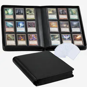 Premium Hard Card Collection Binder 360-Card Capacity 20-Page Inner Pages 3x4 Per Page Layout Black Storage Book Fits 3x4 Sleeves