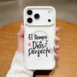 Bible Verse Pattern Clear Magnetic Phone Case , Compatible with MagSafe Silicone Bumper Protective Cover For iPhone X XS 11 12 13 14 15 16 17 Pro Max Plus Air Religious Faith