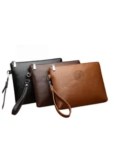 Men's Leather Handbag 2026, Casual Wrist Strap Bag for Men, Business Envelope Style Small Bag, Wallet Clutch Bag, Stylish and Practical Accessory