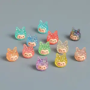 10 pcs Cute Luminous Mini Resin Sheep Ornaments, Resin Animal Sculptures, Fun Kiki Figurines, Indoor Outdoor Decorations, Interior Decoration Accessories, DIY Craft Supplies, Home Decor Ornaments