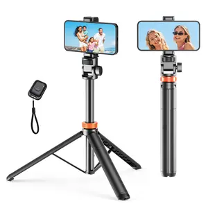 61-Inch Professional Phone Tripod cum Selfie Stick with Remote Control Upgraded Stabilized Stand Compatible with iPhone 16/15/14/13 and Android Devices Travel-Ready Construction