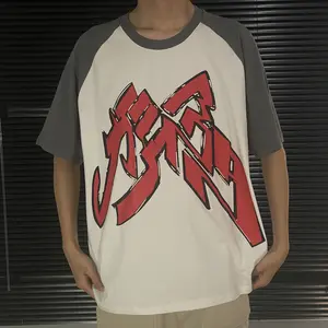 Gachiakuta Anime  Men's  T-Shirt Raglan Sleeve Bodybuilding Gym Tee Short Sleeve Fashion Workout Shirts