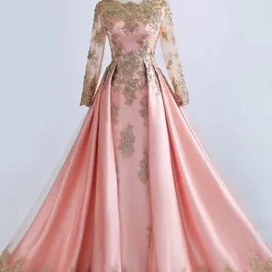A-Line Evening Dress size SX 34with Gold Lace Appliques for Wedding Prom Party - Underwear, Comfort.