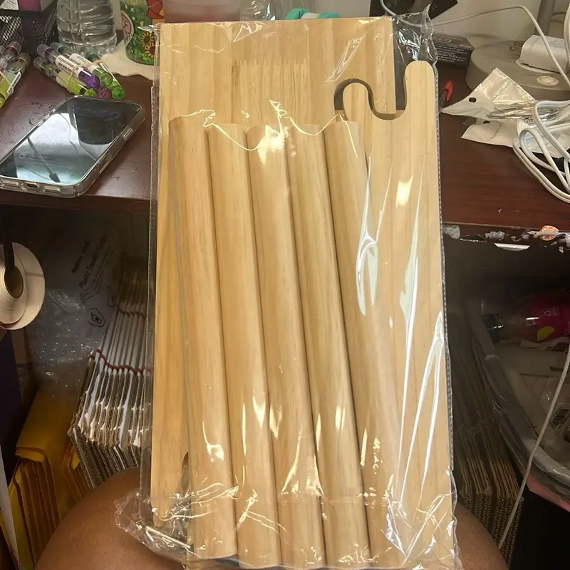 wooden 5 row bangle empty Bracelet rack