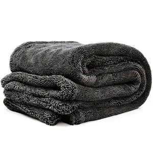 Microfiber Car Drying Towel 1300 GSM Double Twist Pile - Premium Extra Large Auto Wash Towel for Cars Trucks SUV - Super Absorbent Detailing Cleaning Cloth XL 24” x 36”/16” x 16”