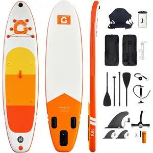 Inflatable Paddle Board for Adults with Accessories Included, Oar, Fins, Pump. Stand Up Paddleboard Great Stability and Resistance. 10’ 6"x 33.6" x 6", Maximum Load 400 Lb