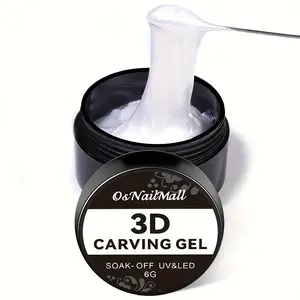 OsNailmall 3D Nail Art Satin Sculpture Gel Polish, Pearl Glossy Non-Stick Soft Candy Texture, 3D Nail Design Gel for Professional Use Manicure Manicure Gels