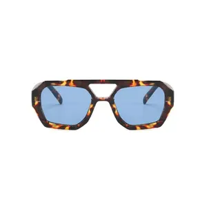 Vintage Geometric Frame Tortoise Sunglasses, Fashionable Sunglasses for Everyday Use, Travel Accessories for Trip & Driving, Tortoiseshell Sunglasses