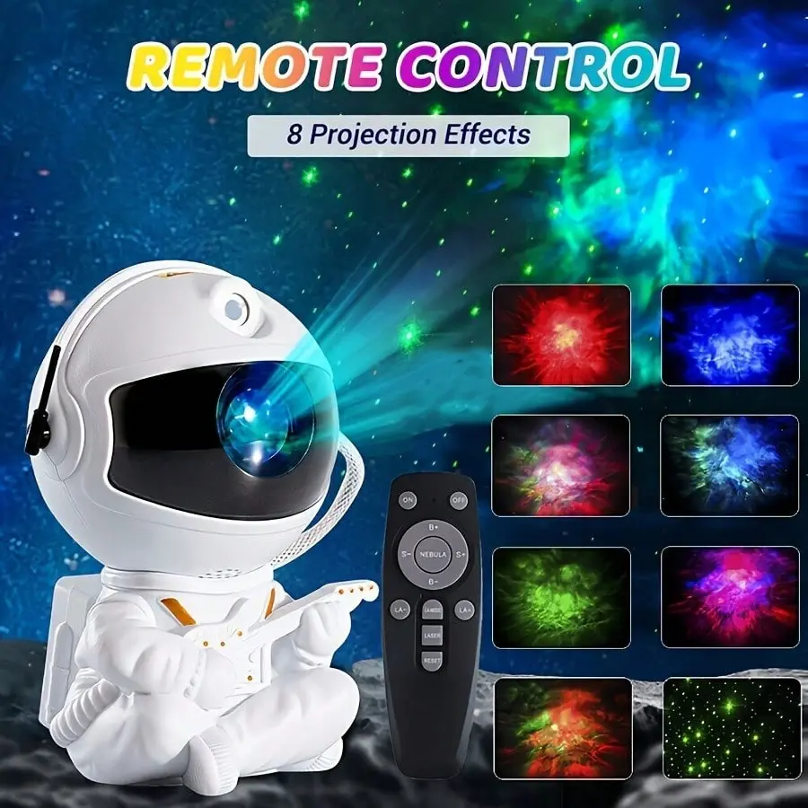 Astronaut Starlight Projector Night Light, LED Nebula Galaxy Effect, Atmosphere Lighting, Adjustable Lighting, Modern Fantasy Desk Lamp, USB Powered, Perfect Gift, Led Atmosphere Lights, Cool Lights