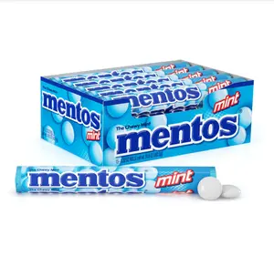 Mentos Chewy Mint Candy Roll, Mint Candies, 14 Pieces Per Roll, 15 Count Party Pack
